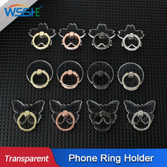 Transparent Diamond Phone Ring Holder Stand
