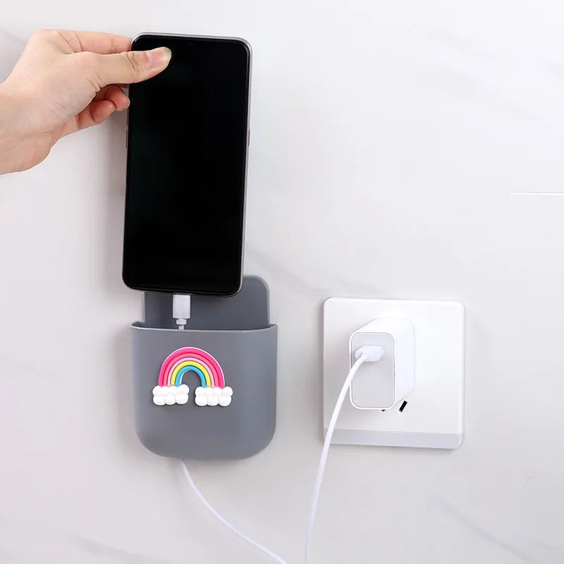 Wall-Mounted Phone Holder Storage Box