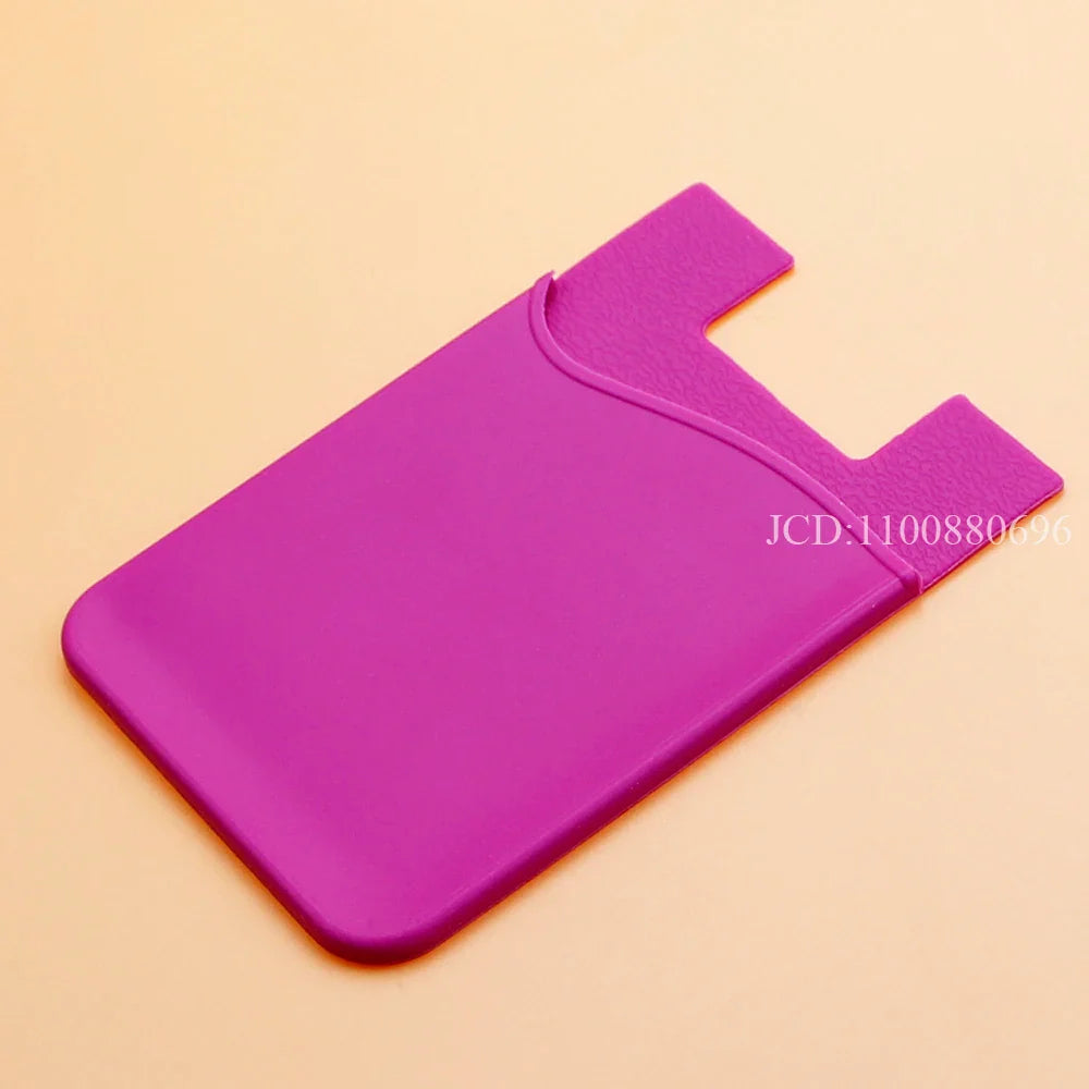 Silicone Phone Card Holder Wallet Stick-On