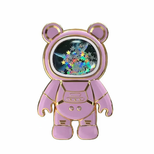 Cute Glitter Astronaut Quicksand Phone Grip Holder