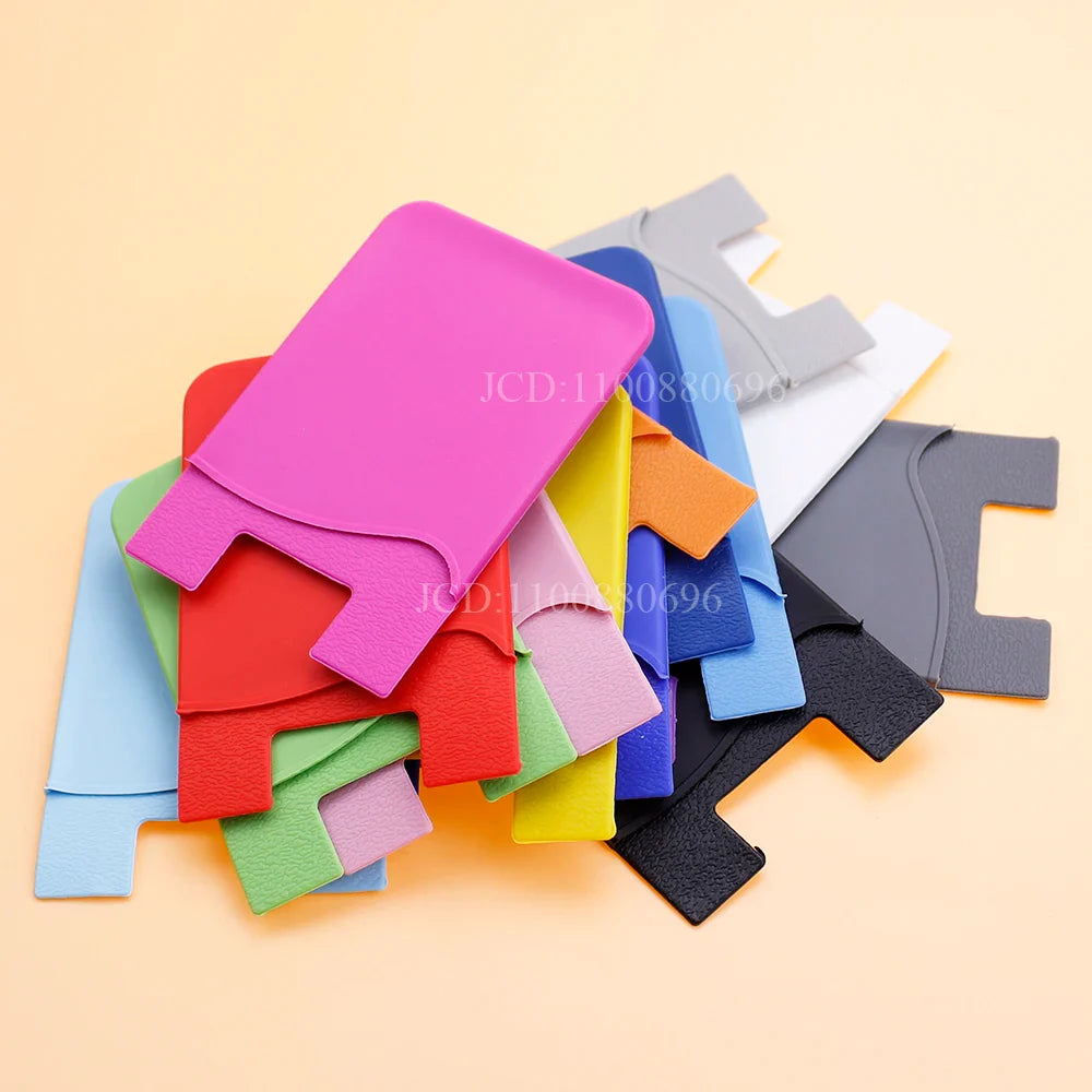 Silicone Phone Card Holder Wallet Stick-On