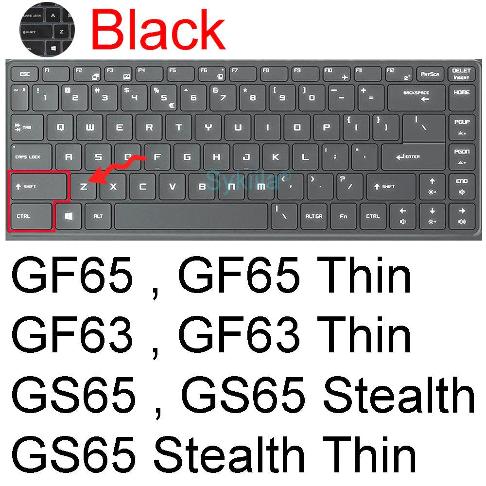 MSI GF65/GF63 Keyboard Silicone Cover