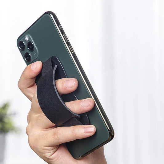 Leather Finger Strap Phone Kickstand