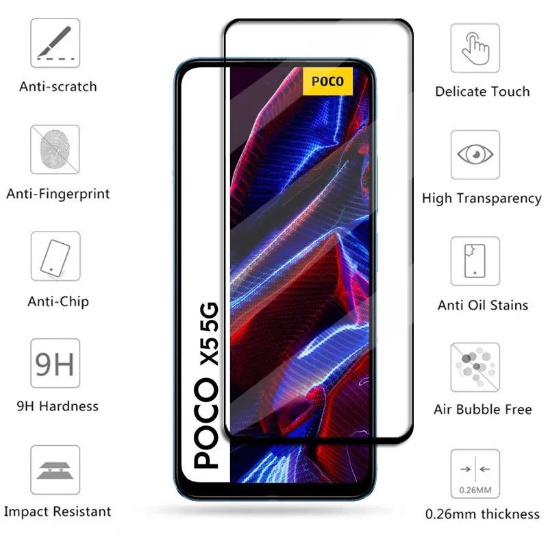 Full Cover Tempered Glass for Poco X5 5G