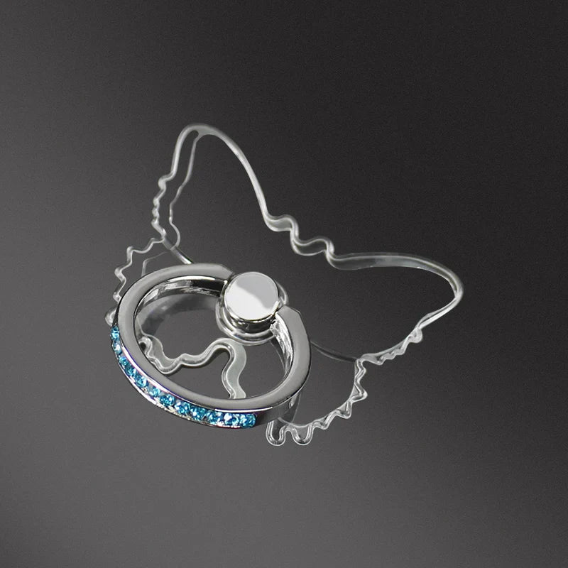 Transparent Diamond Phone Ring Holder Stand
