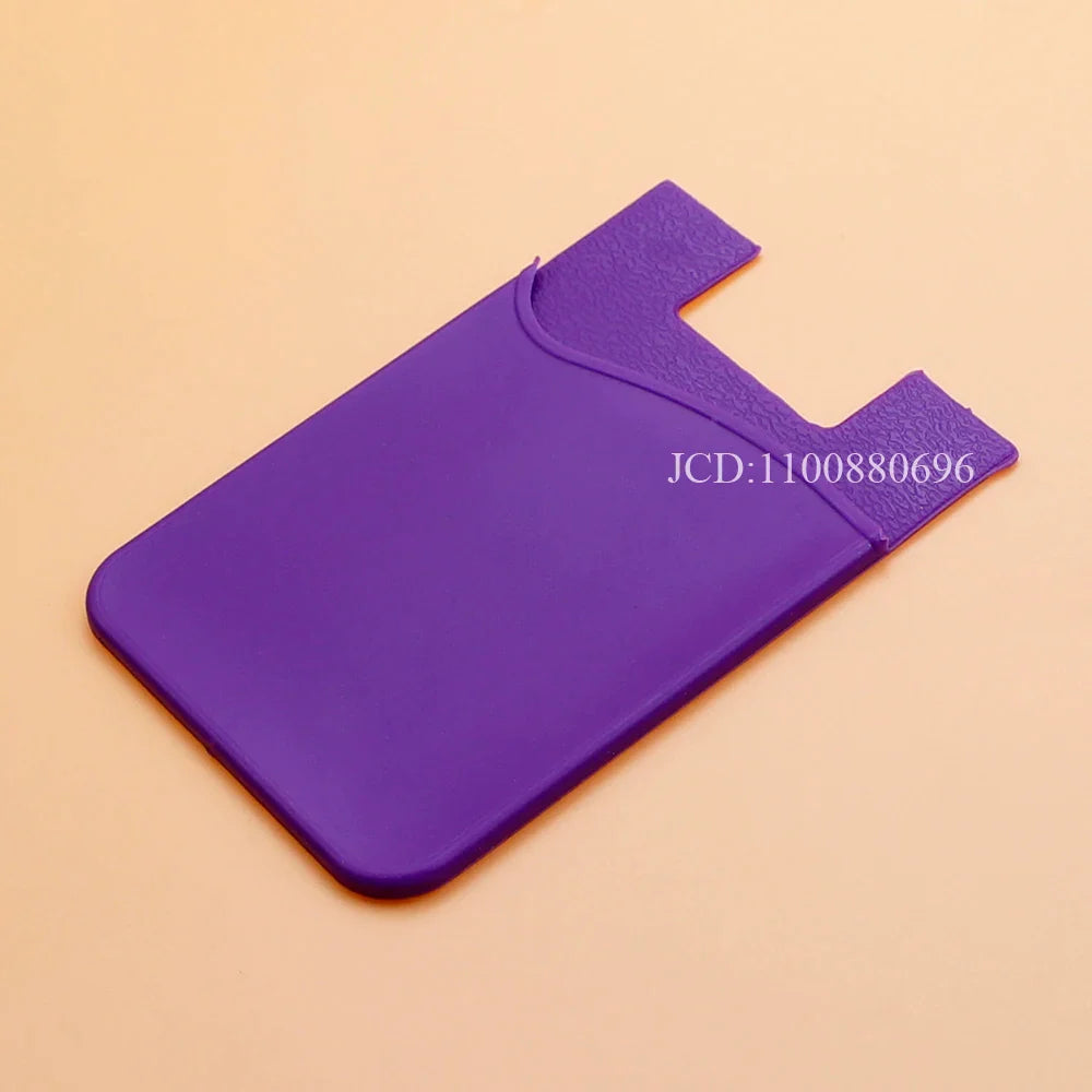 Silicone Phone Card Holder Wallet Stick-On