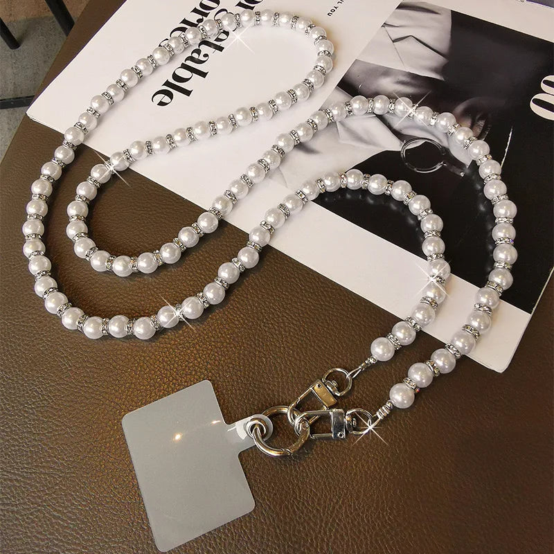 Pearl Phone Lanyard Crossbody Strap