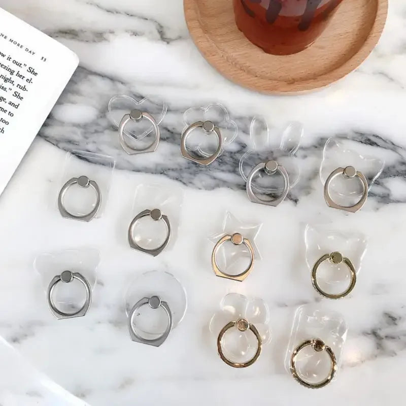 Transparent 360° Mobile Phone Ring Holder