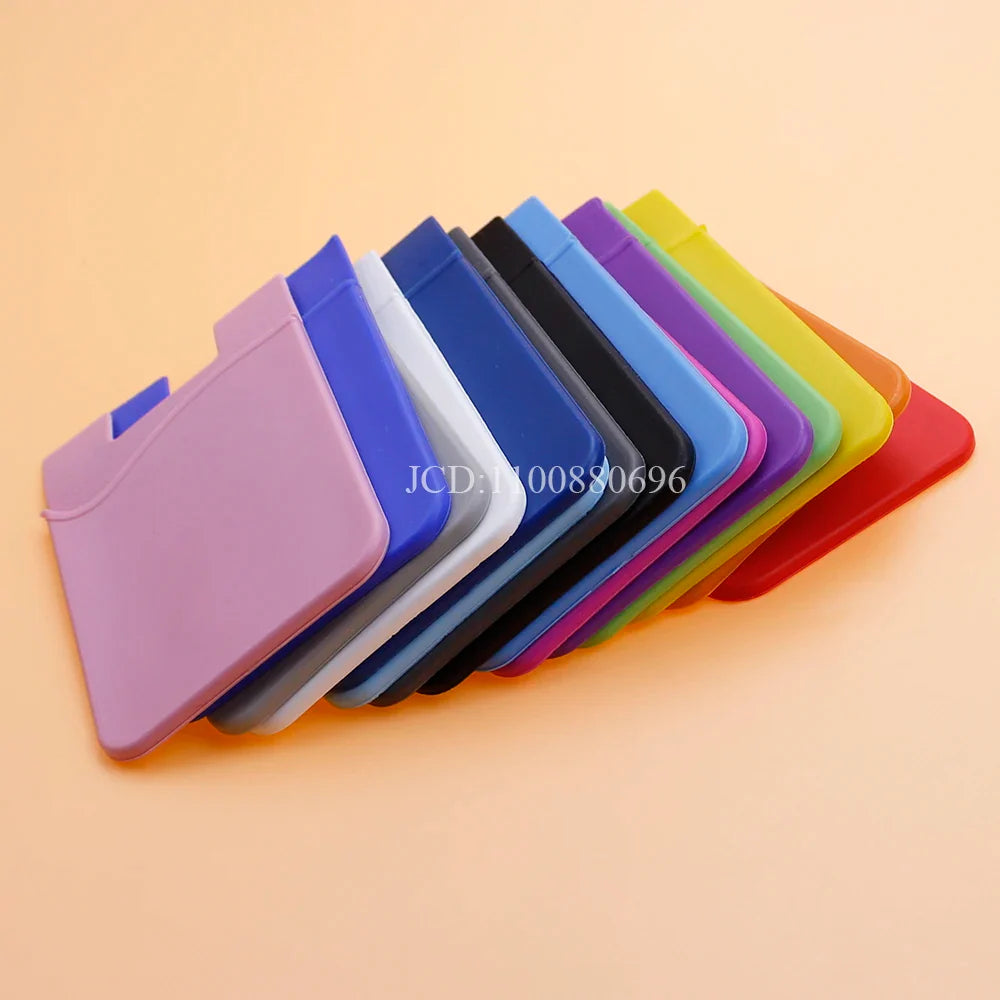 Silicone Phone Card Holder Wallet Stick-On