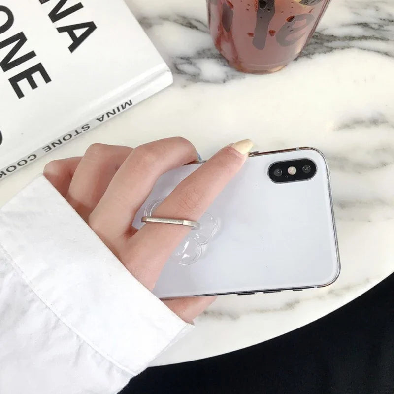 Transparent 360° Mobile Phone Ring Holder