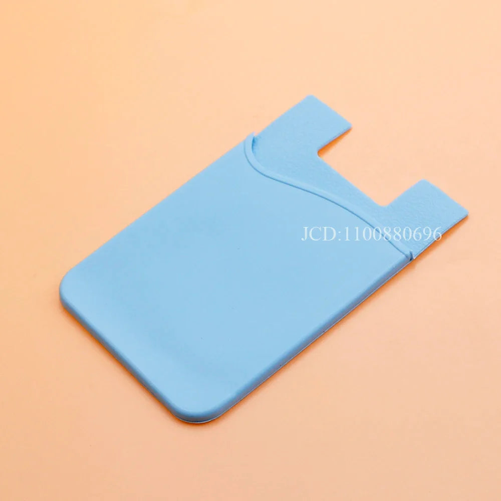 Silicone Phone Card Holder Wallet Stick-On