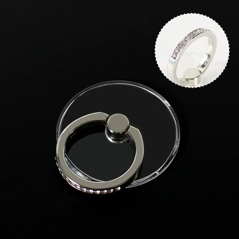 Transparent Diamond Phone Ring Holder Stand