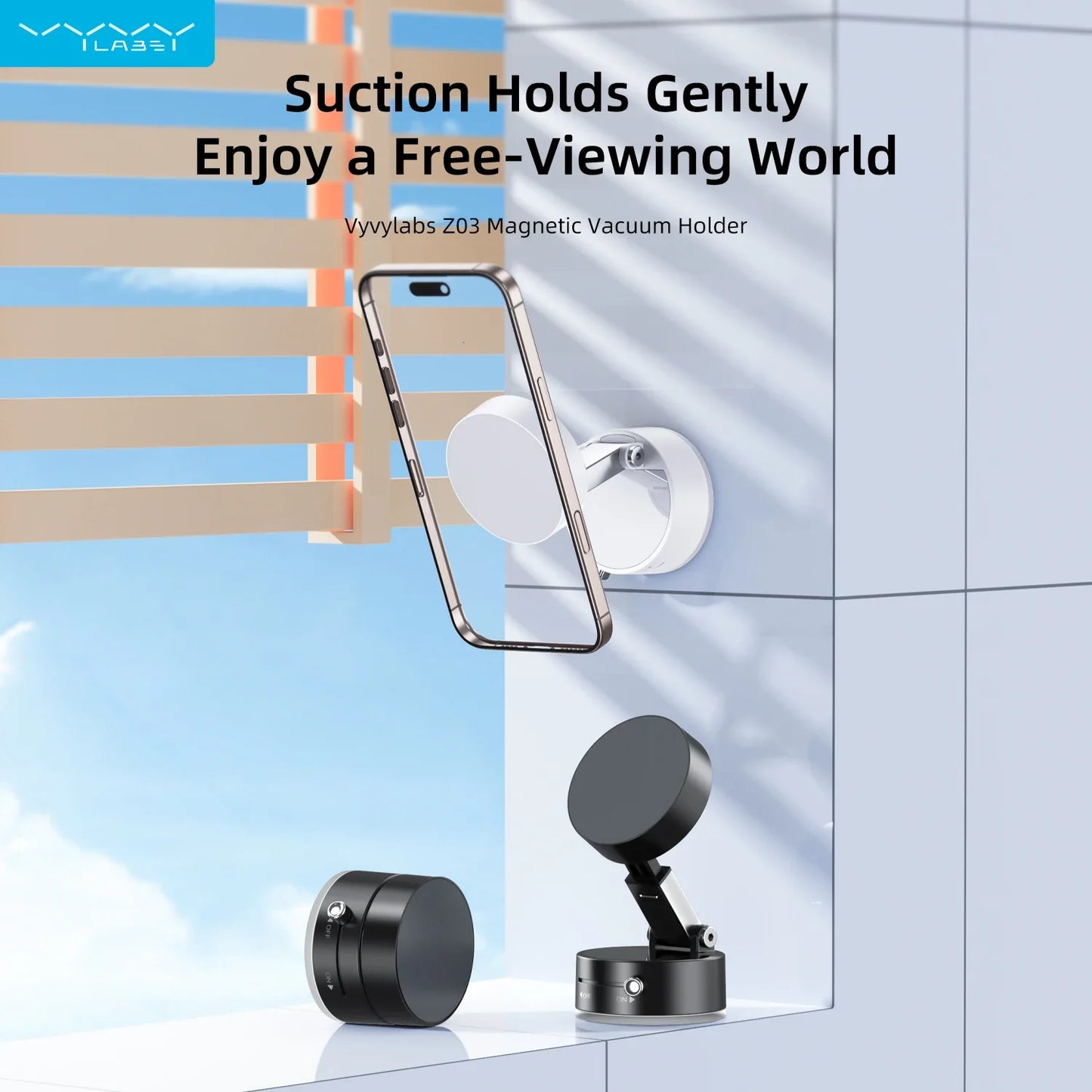 Vyvylabs Foldable Magnetic Suction Phone Holder