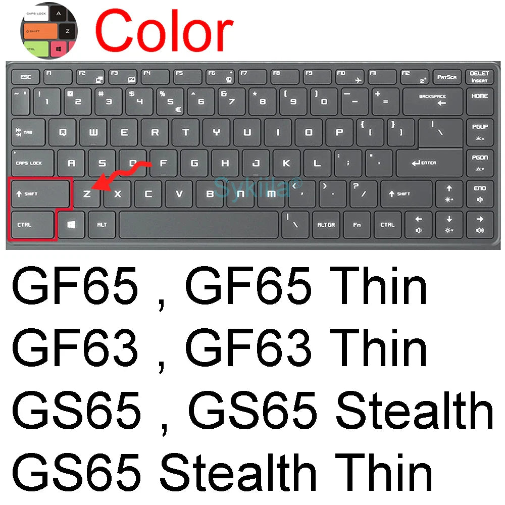 MSI GF65/GF63 Keyboard Silicone Cover