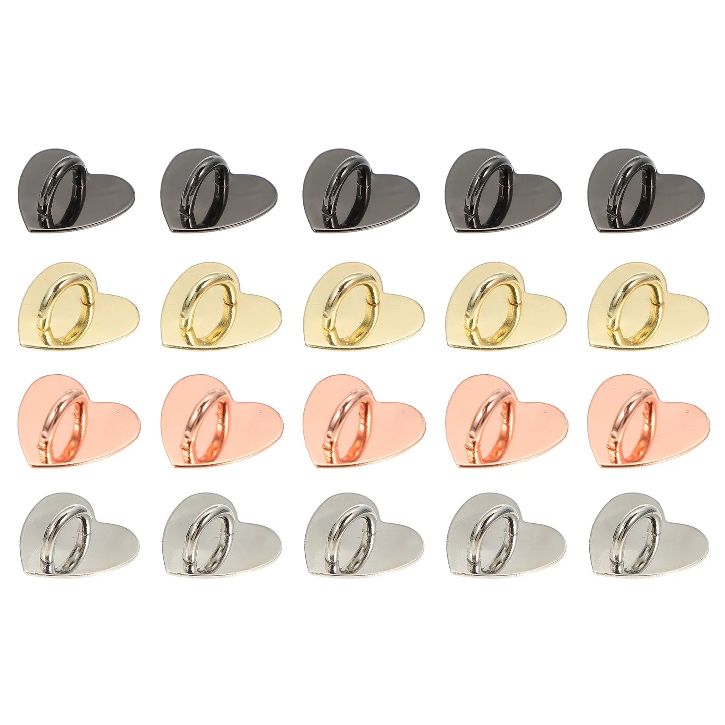 20PCS Heart Shape Phone Strap Buckle