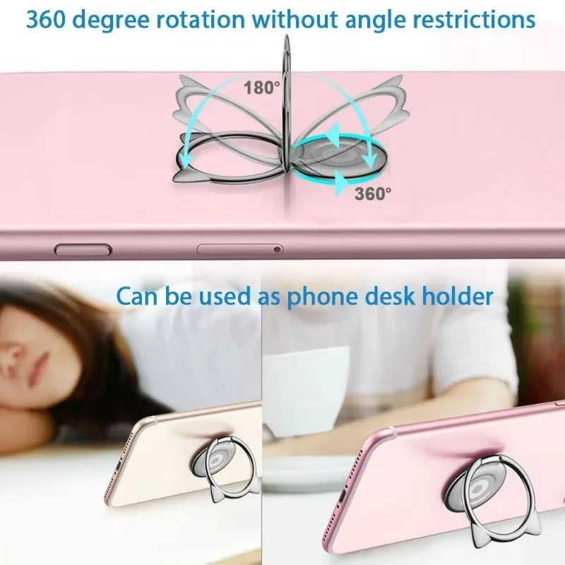 360° Rotatable Cute Cat Ring Holder