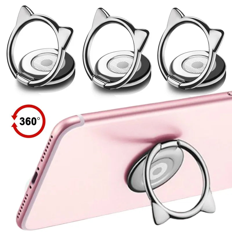 360° Rotatable Cute Cat Ring Holder