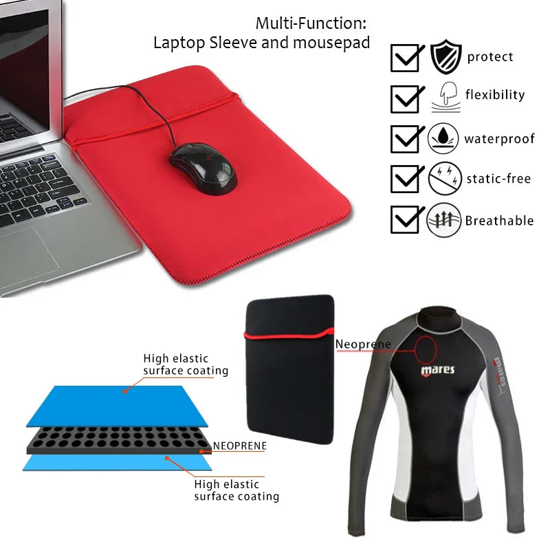 Neoprene Laptop Tablet Sleeve Bag – 7 to 15 Inch