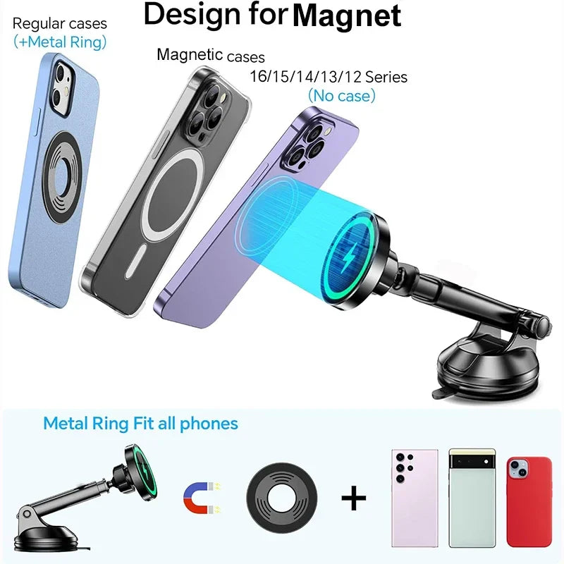 Magnetic Wireless Car Charger Holder