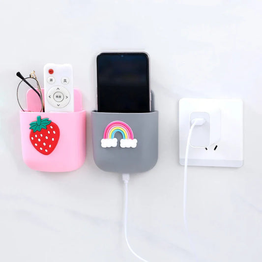 Wall-Mounted Phone Holder Storage Box