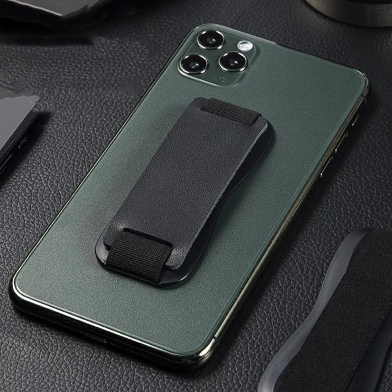 Leather Finger Strap Phone Kickstand