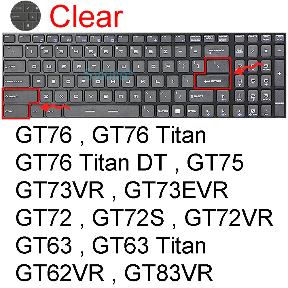 MSI GF65/GF63 Keyboard Silicone Cover