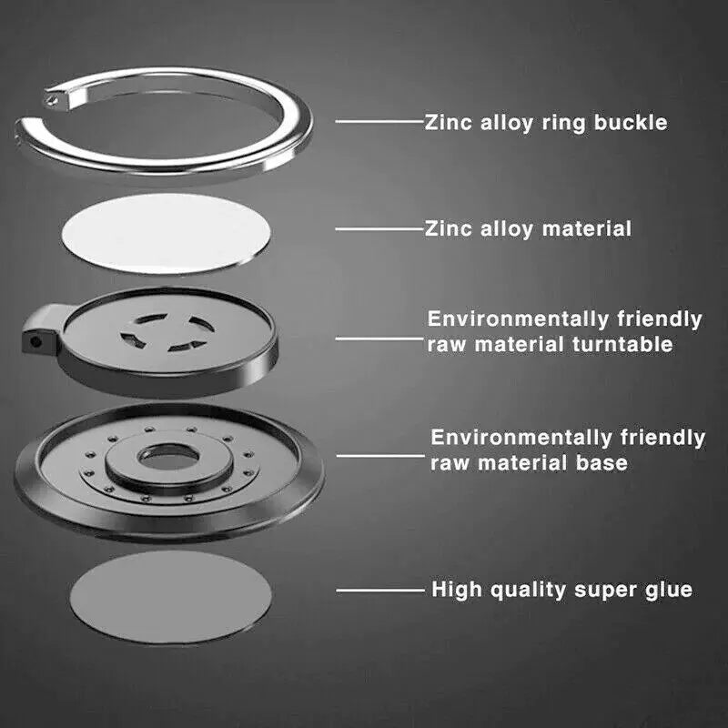540° Rotating Metal Phone Ring Holder