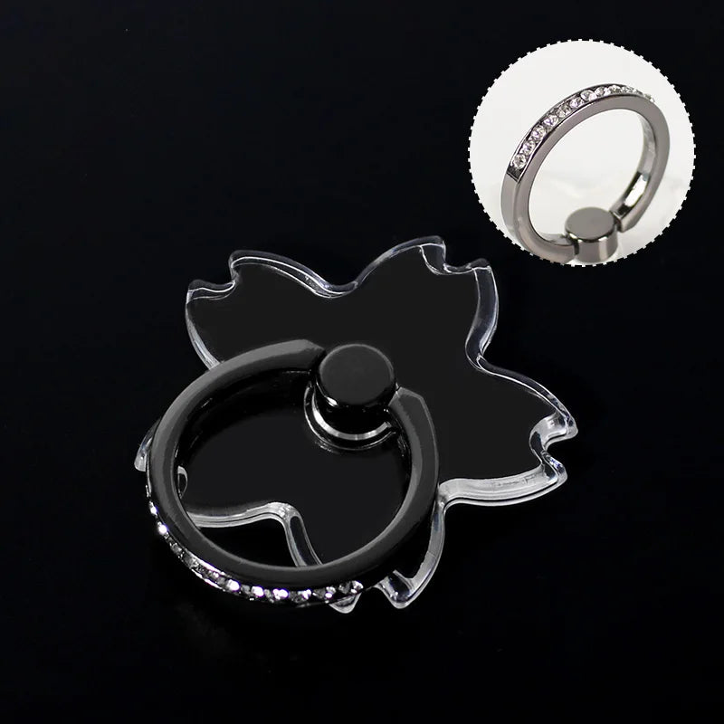 Transparent Diamond Phone Ring Holder Stand