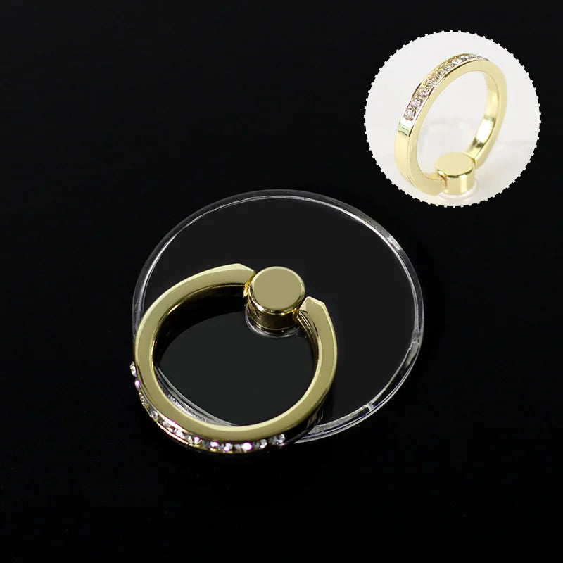 Transparent Diamond Phone Ring Holder Stand