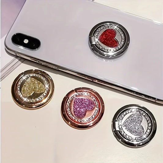 Glitter Heart Ring Phone Holder