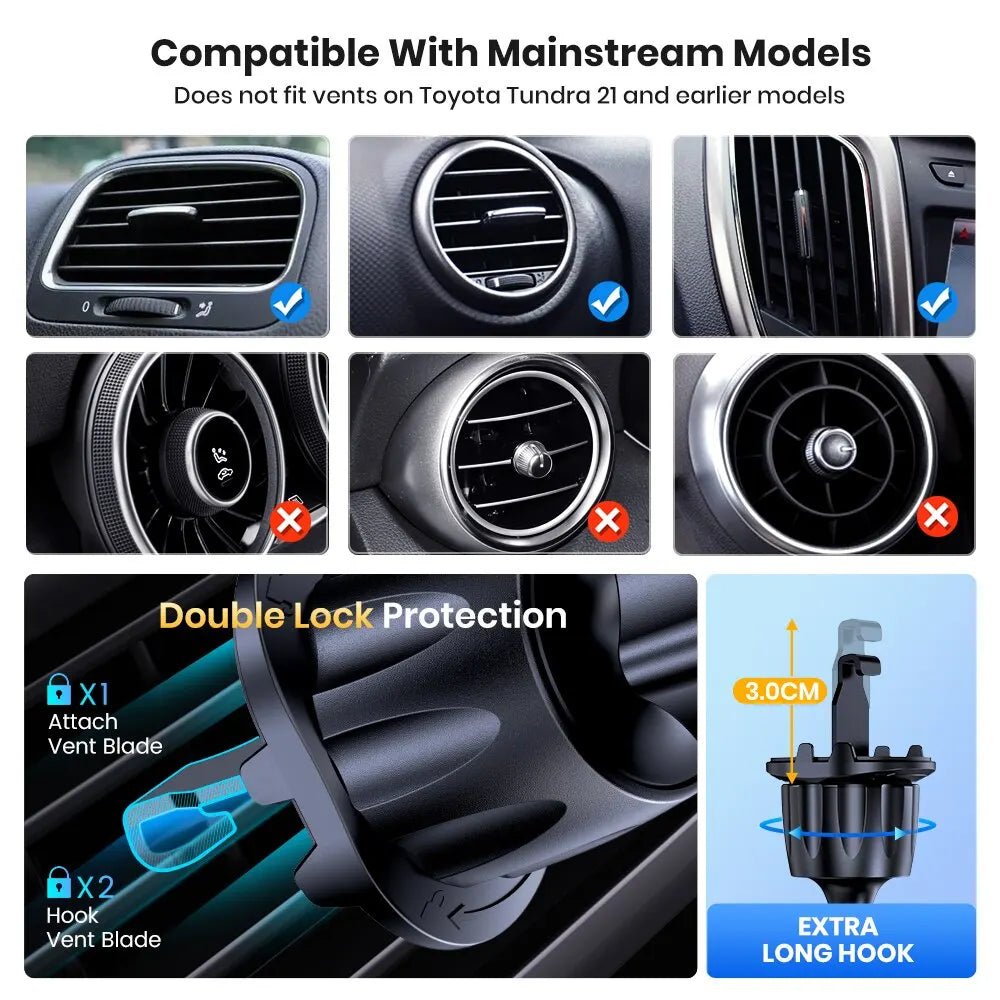 Gravity Car Phone Holder Mount Clip