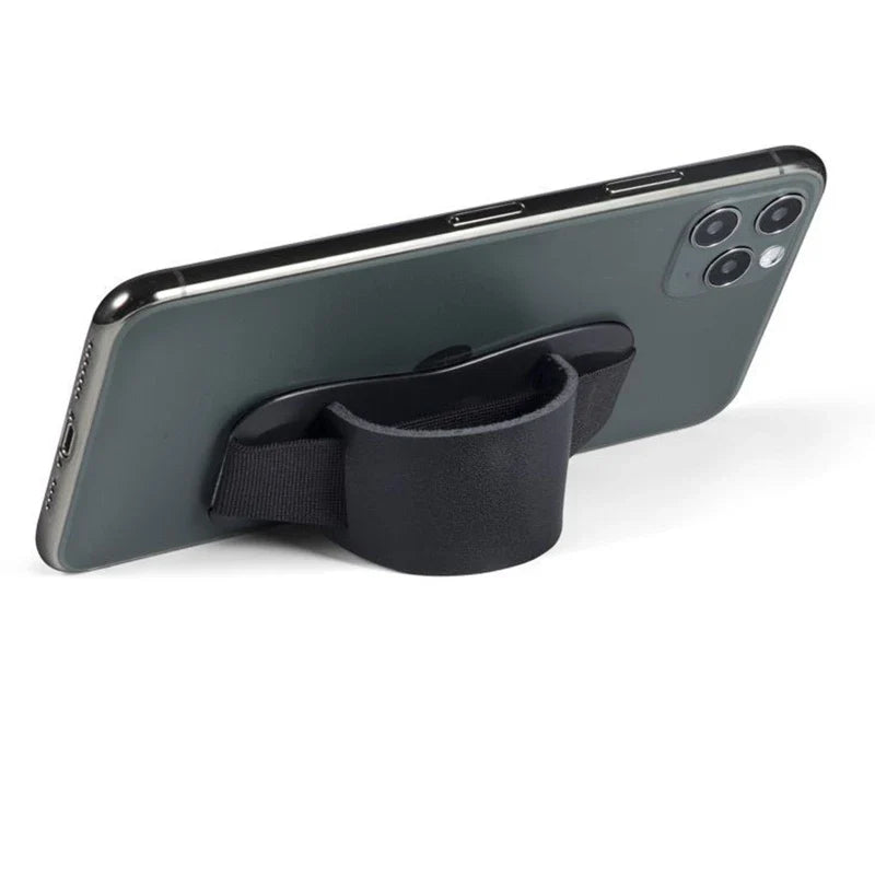 Leather Finger Strap Phone Kickstand