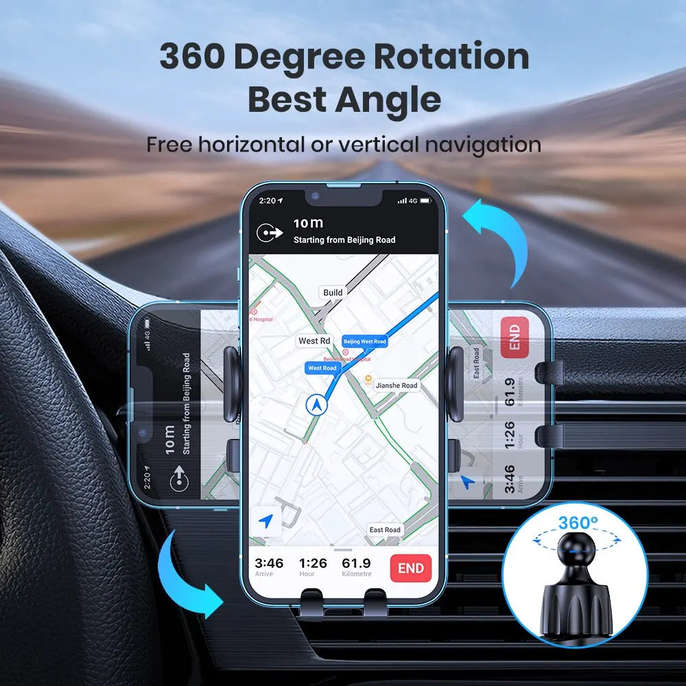 Gravity Car Phone Holder Mount Clip