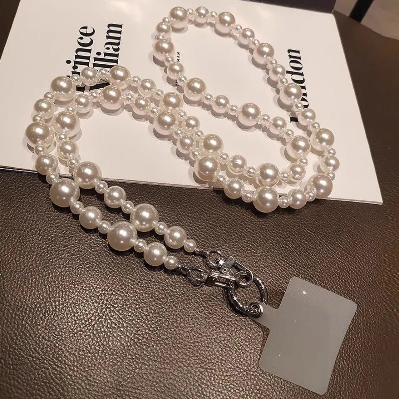 Pearl Phone Lanyard Crossbody Strap