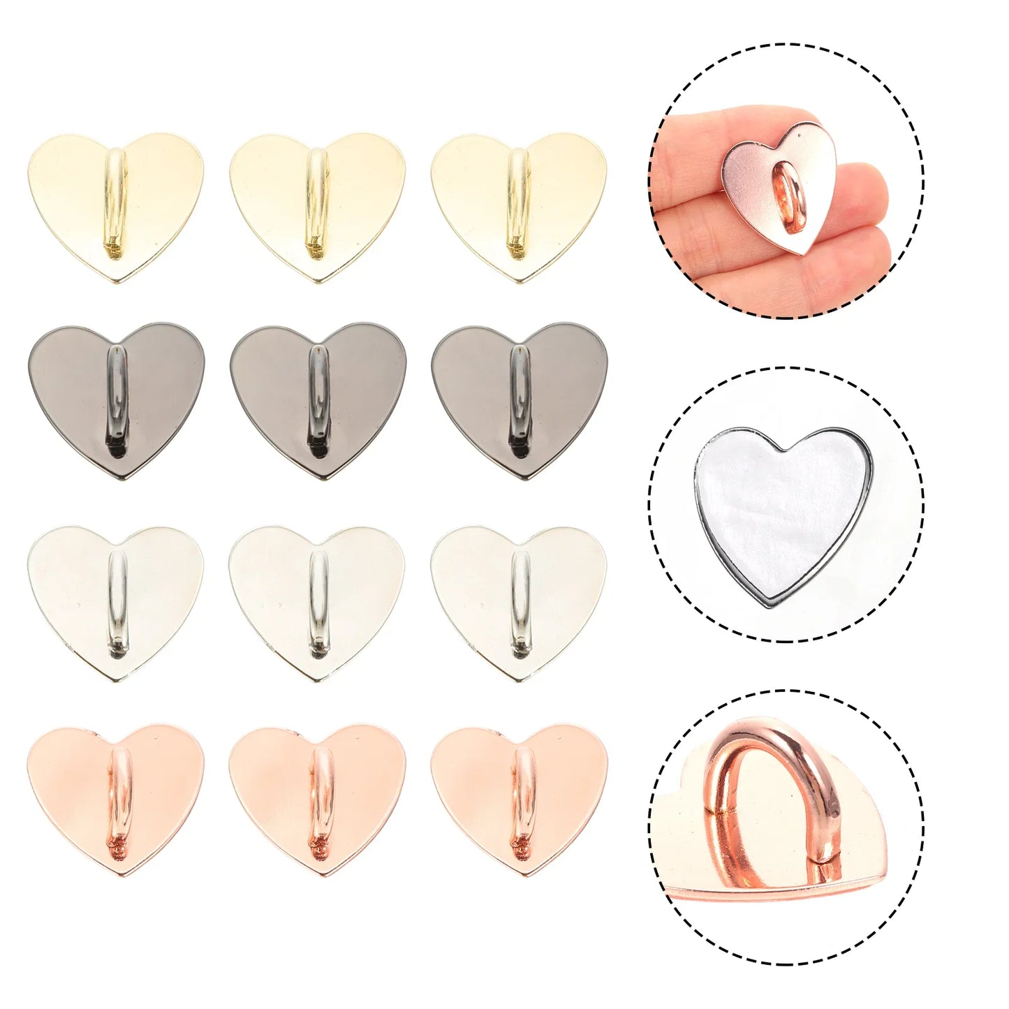 20PCS Heart Shape Phone Strap Buckle