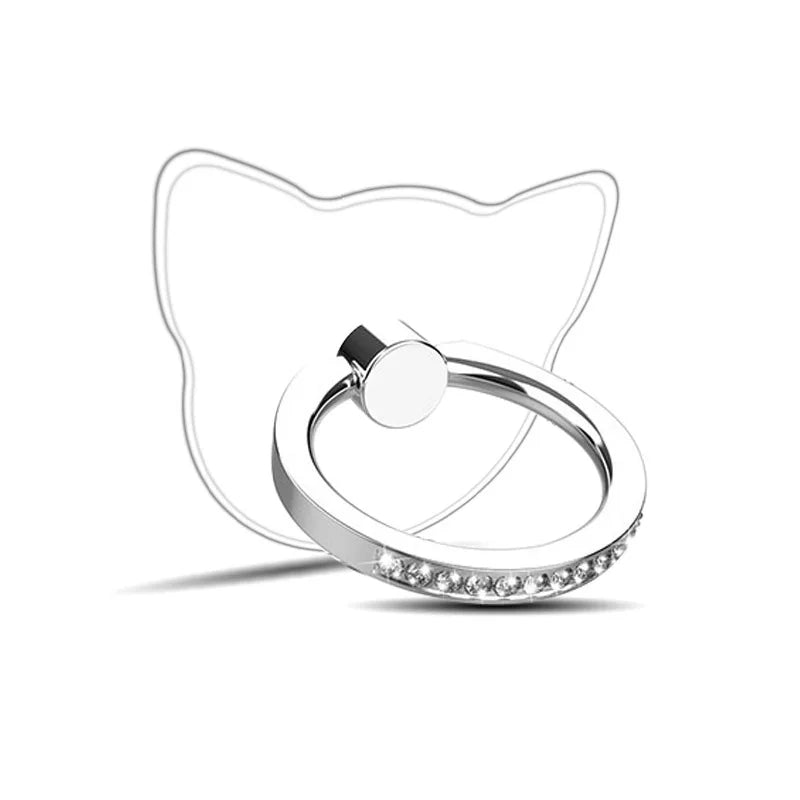 Transparent Diamond Phone Ring Holder Stand