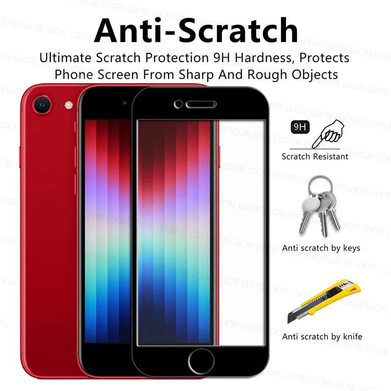 2.5D Full Cover Glass for iPhone SE 2022