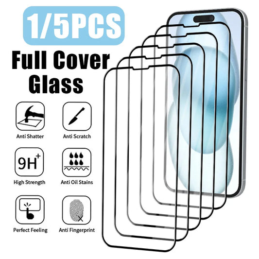 Full Cover Tempered Glass Screen Protector for iPhone