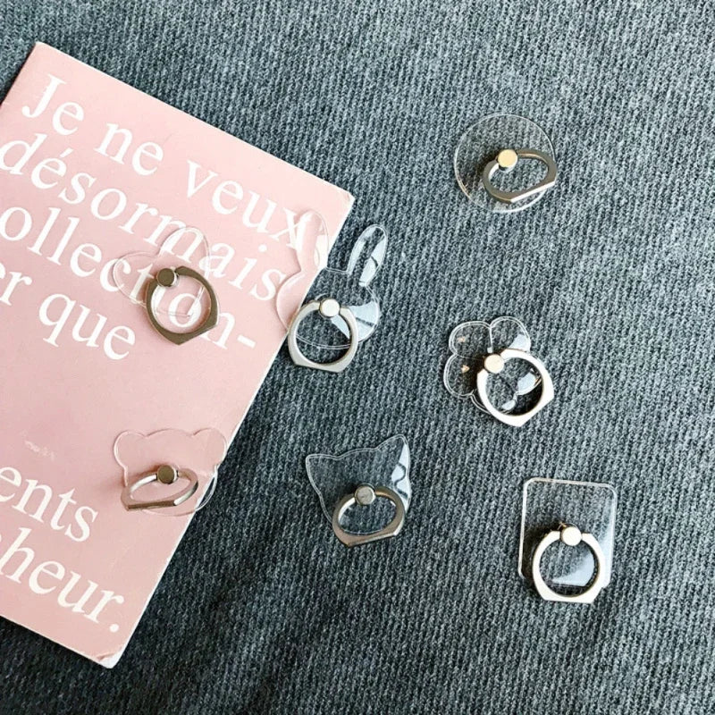 Transparent 360° Mobile Phone Ring Holder