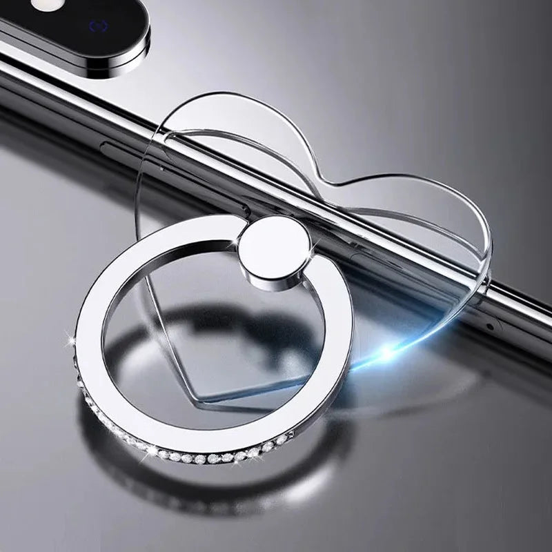 Transparent Diamond Phone Ring Holder Stand