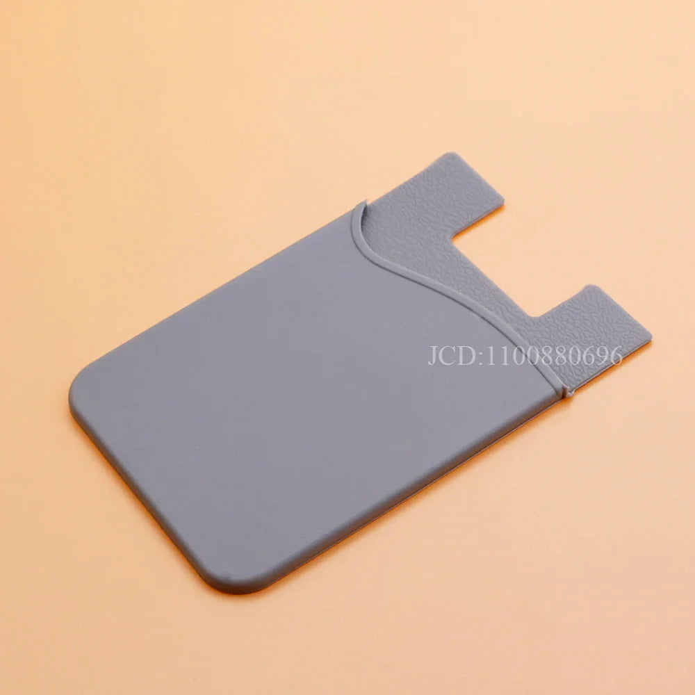 Silicone Phone Card Holder Wallet Stick-On