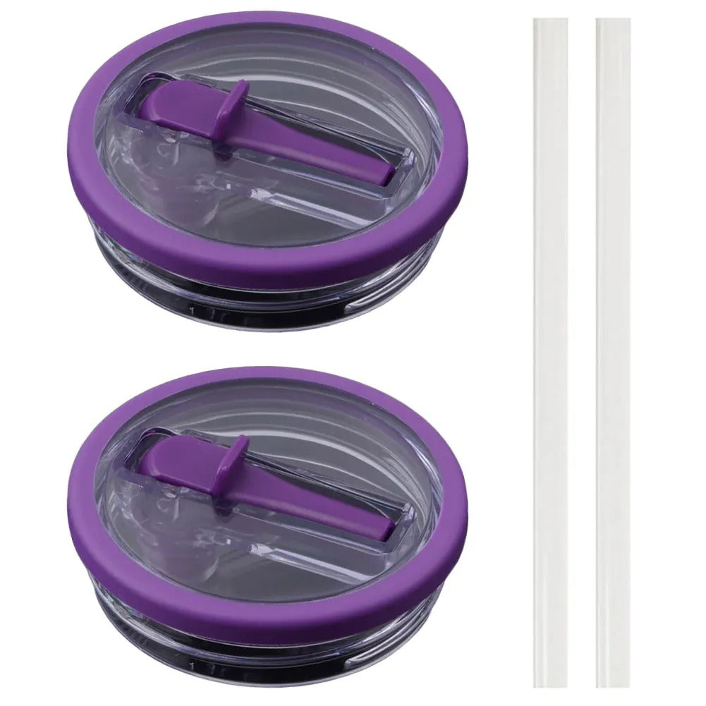 2PCS Purple 40oz Stanley Tumbler Flip Straw Lid Replacement