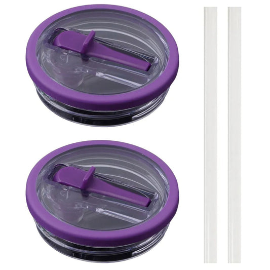 2PCS Purple 40oz Stanley Tumbler Flip Straw Lid Replacement